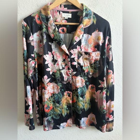 Ted Baker London Pressed Flower Pajama Set Size Large - Picture 2 of 9